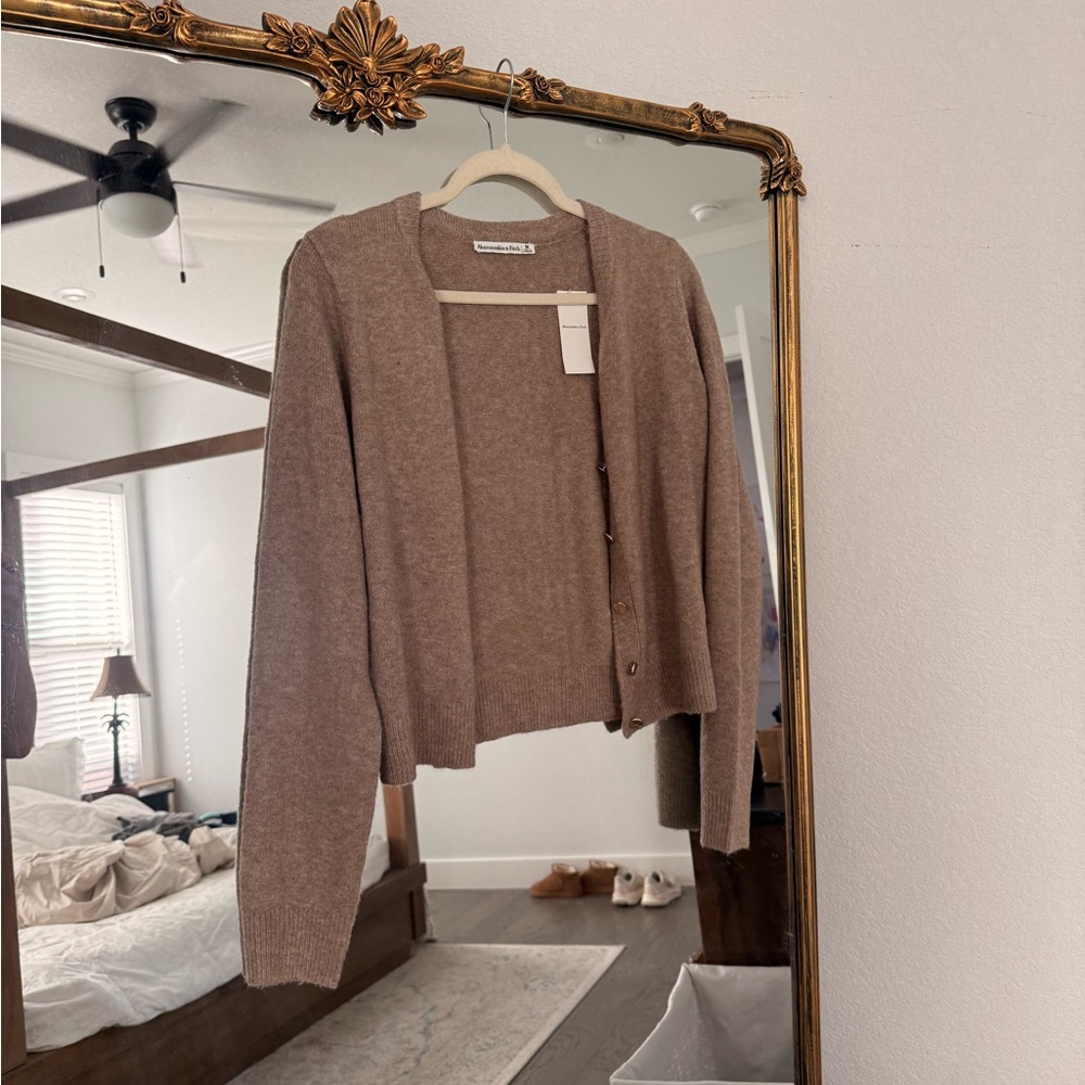 Women's Tan Cardigan Sweater NWT